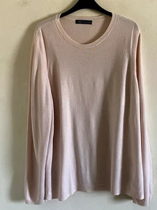 Marks & Spencer Long Sleeve Soft Pink Knit Sweater Jumper Pullover Size UK 22 - Picture 1 of 5