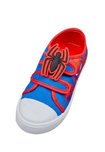 Marvel Spiderman Canvas Easy Close Pumps Low Top Trainers - Picture 1 of 36