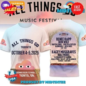 All Things Go Music Festival 2025 Special 3D Shirt S-5XL - Picture 1 of 4