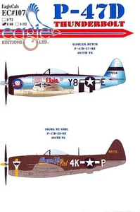 Calcomanías EagleCals 1/48 REPUBLIC P-47D THUNDERBOLT Elsie/Lil Butch Sigma Nu Girl - Imagen 1 de 5
