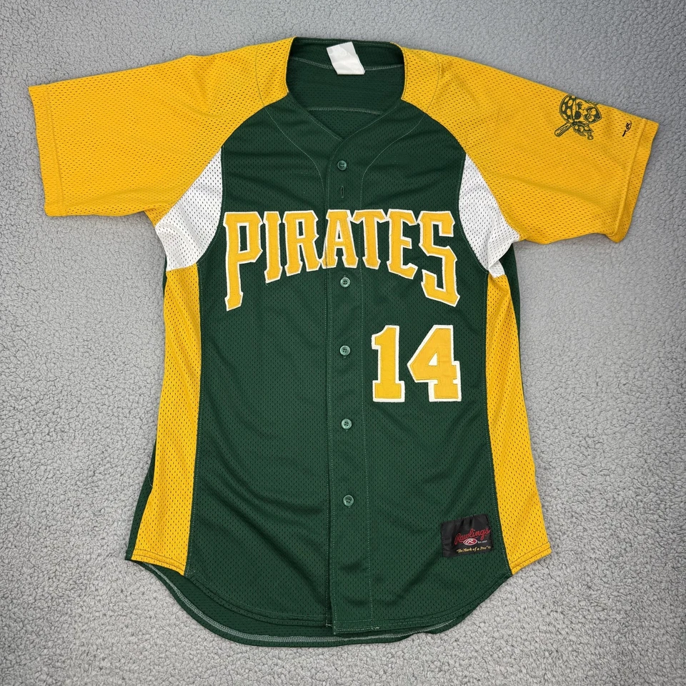 Camiseta de beisebol masculina Rockport‐Fulton Texas Pirates média 42 Rawlings 14 - Imagem 1 de 4