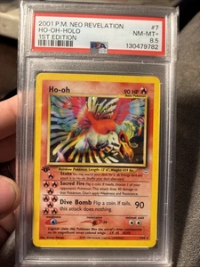 Pokemon Ho-Oh Neo Revelation 1° Edizione Holo Raro #7 PSA 9 Mint - Foto 1 di 2