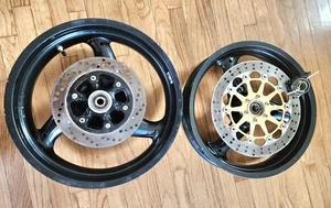 Ducati Monster 600 Motorcycle 2001 Front & Rear Rims With Spocket & Rotors - Picture 1 of 21