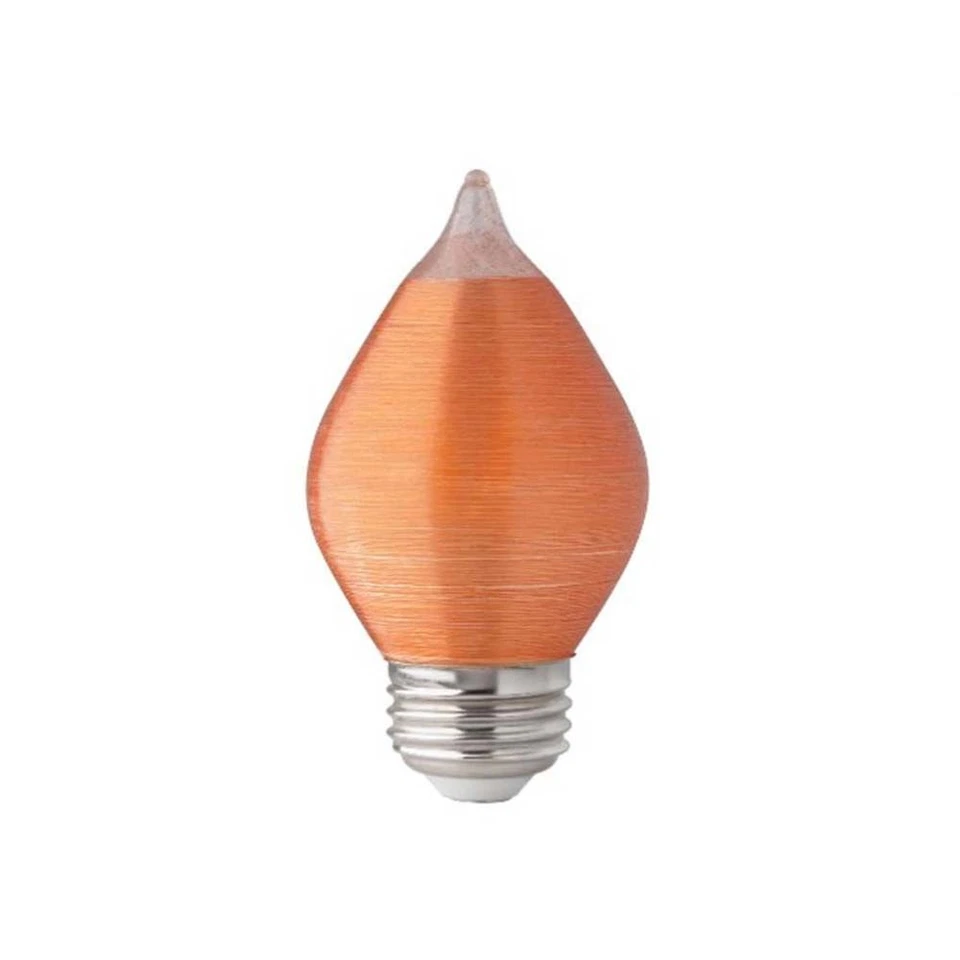 Satco S23412 4w C15 LED Satin Spun Amber 120v Medium Base 240lm 2100k bulb - Image 1 of 1