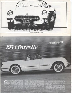 1954 CHEVROLET CORVETTE 5 page DRIVE REPORT Article - Bild 1 von 1