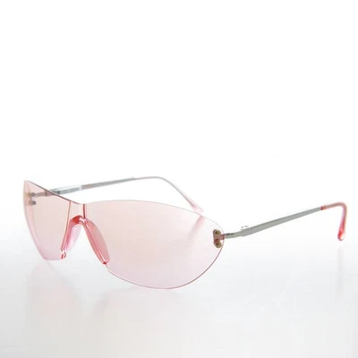 Gafas de sol rosa Cybercore vintage Shield - Laszlo Foto 1 de 3