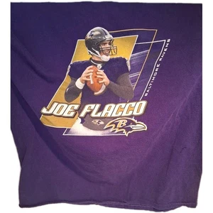 Baltimore Ravens Vintage Joe Flacco T-Shirt - Purple - Medium - Picture 1 of 4
