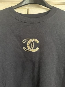 CC Embroidered Label Sweatshirt Black Gold Sz Large - Picture 1 of 5