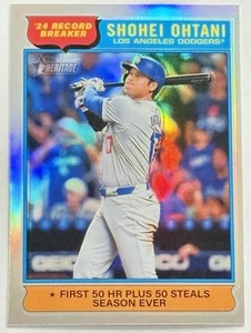 2025 Topps Heritage - Record Breakers Shohei Ohtani #1 Chrome Refractor - Picture 1 of 2