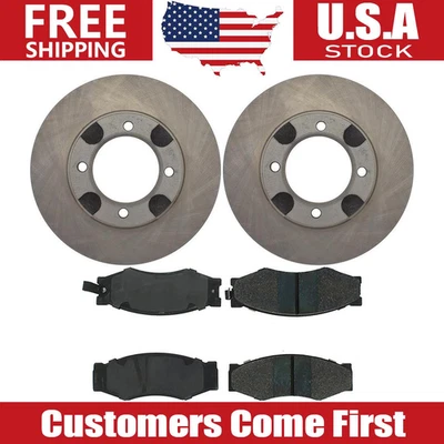 Front Brake Rotors + Brake Pads Set for 1985 1986 Nissan Stanza - Image 1 of 4