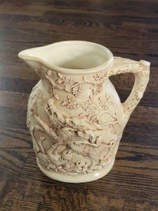 Mason's Patent Ironstone High Relief Hunt Scene Pitcher 1912 - See Pictures - Picture 1 of 11
