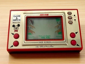 Nintendo Game & Watch Mickey Mouse Wide Screen MC-25 1981 Handheld USED GC - Picture 1 of 24