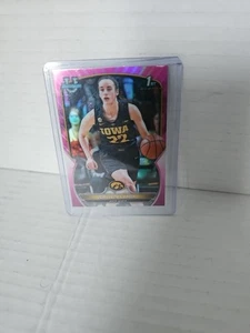 2022 BOWMAN CHROME UNIVERSITY PINK REFRACTOR #50 CAITLIN CLARK ROOKIE RC - Picture 1 of 1