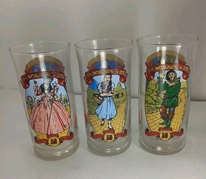 1989 Wizard of Oz 50th Anniversary Coca-Cola Sammler Gläser 3er Set - Bild 1 von 8