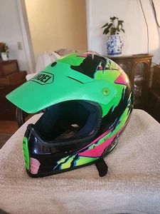 RARO Casco de Motocicleta Shoei Motocross BMX De Colección SNELL Japón Talla L.  - Imagen 1 de 9