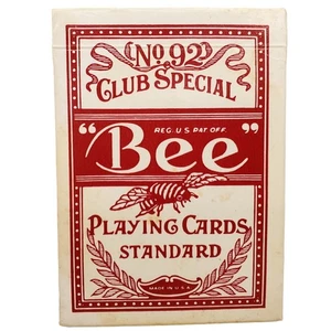 Vintage Bee Playing Cards No 92 Club Special Bee Playing Cards Back No 67 - Picture 1 of 7