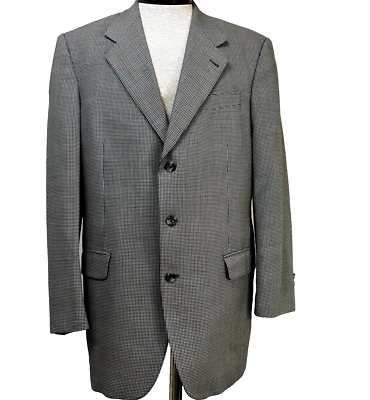 Jack Victor Men's Sport Coat Blazer 46L Multicolor Houndstooth Wool Suit Jacket - Image 1 of 4