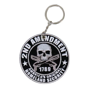 2nd Amendment America’s Original Homeland Security Embroidered Key Chain - Picture 1 of 1
