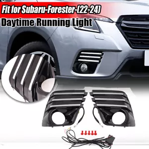 2x For 2022~2024 Subaru Forester Turn Signal Light Front Bumper Fog Lamp LED DRL - Picture 1 of 12