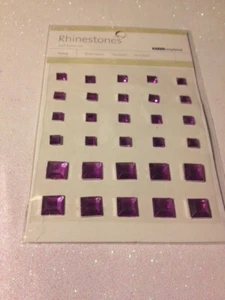 KAISER CRAFT DARK PURPLE ADHESIVE SQUARE DARK PURPLE RHINESTONES 3D GEMS NEW - Picture 1 of 3