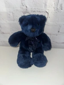 Bob der Bär Teddy Teddybär ca.28cm dunkelblau mit Schleife Stofftier Kuscheltier - Bild 1 von 4