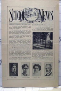 Educador Práctico Noticias Escolares Original Antiguo 1914 C.M. Parker Taylorville IL - Imagen 1 de 4