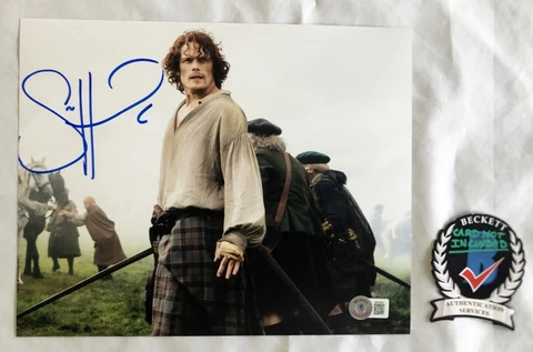 Sam Heughan Signed 8x10 Photo Outlander Beckett BAS 1 COA Cover