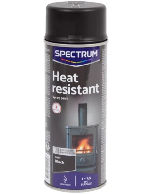 SPECTRUM HEAT RESISTANT 8050038876490 PEINTURE NOIR HAUTE TEMPERATURE BRICOLAGE