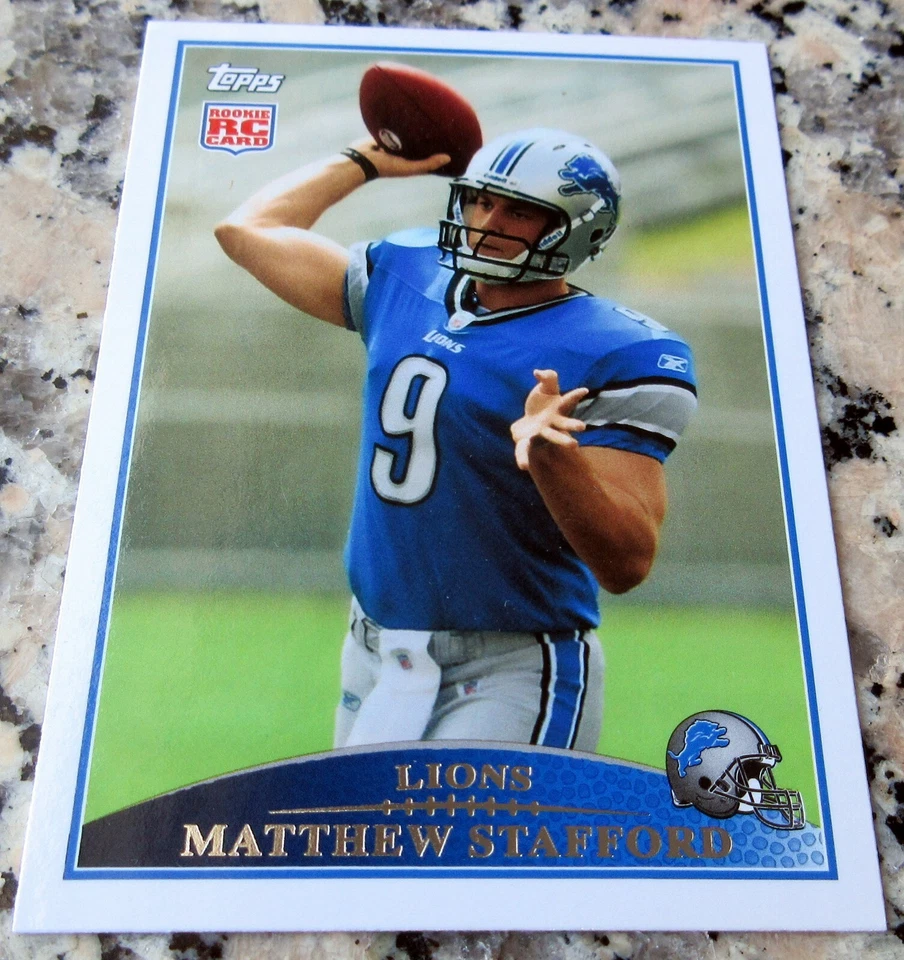 MATTHEW STAFFORD 2012 Topps Reprint 2009 #1 Draft Pick Rookie Card RC RAMS🔥🔥$$ - Image 1 of 3