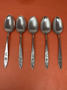 Oneida Community Edelstahl MY ROSE Besteck Massiv Servierlöffel 8 1/4" 5er Set - Bild 1 von 4