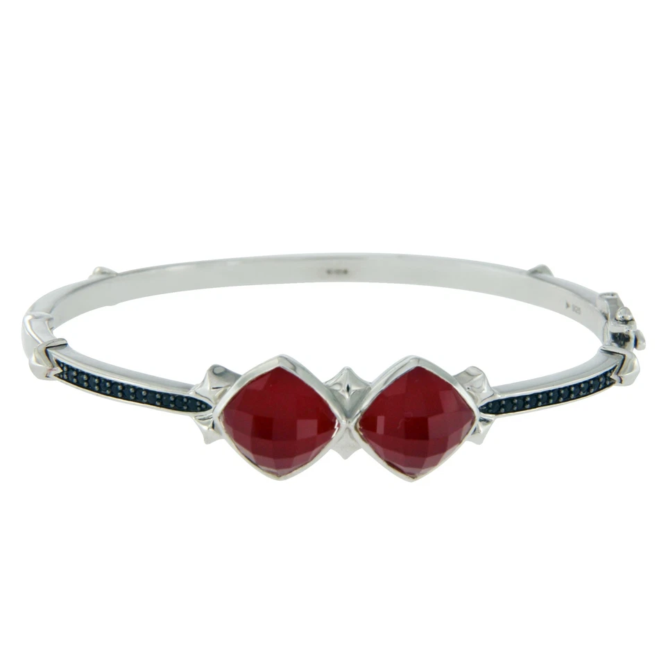 Pulsera Stephen Webster 925 Plata Coral Rojo y Zafiro Negro Haze 6.5" $850 Foto 1 de 4
