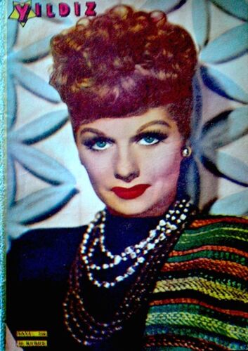Lucille Ball Magazine 1947 Yildiz International Turkey Universal Promo VTG Rare
