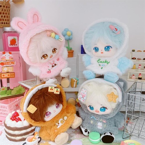 VETEMENTS Vestiti per bambola multistile mini simpatiche felpe con cappuccio 20 cm bambole di peluche in cotone