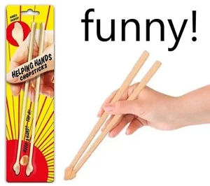 Helping Hands Chopsticks - Reusable Plastic Tiny Hands - Trick GaG Joke Novelty - Picture 1 of 9