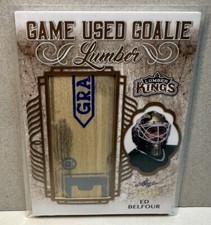 2020-21 Leaf Lumber Kings Game Used Goalie Lumber ED BELFOUR 25/35