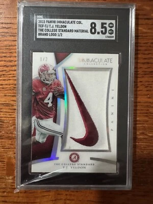 T.J. Yeldon 2015 Immaculate Collection  Nike Swoosh 1/2 Alabama Jaguars SGC 8.5 - Image 1 of 3