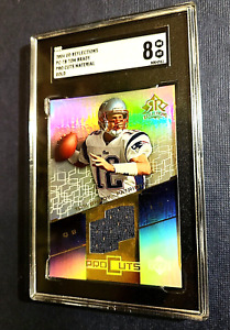 2004 Upper Deck Reflections Pro Cuts Gold Tom Brady Game Used Jersey SGC 8 Mint