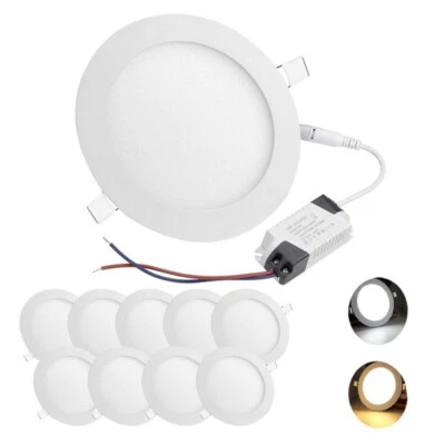 10X 8 inch Recess Lights Bathroom Ceil Panel Flat Lamps  Ceiling for Living Room - Image 1 of 4