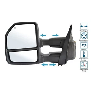 Tow Mirror For 2016-2019 Ford F150 Pickup Power Heated Signal Driver Left Side - Bild 1 von 11