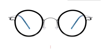 Round men's titanium tortoise Eyeglasses Frame womens oval retro black eyewear  - Image 1 of 4