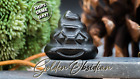 Gold Obsidian Crystal Gemstone Poop Emoji Carving | Cute Silly Funny Gag Gift