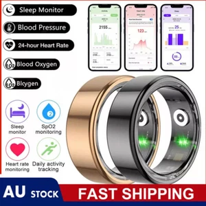Smart Ring Health Waterproof Finger Ring Monitor Heart Rate Fitness Tracker - Picture 1 of 15