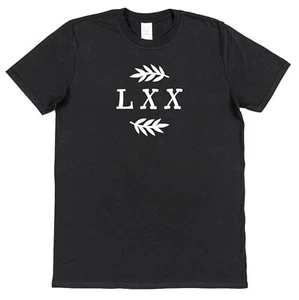 Roman Numerals 70 70th Birthday T-Shirt birthday party top ladies & unisex black - Picture 1 of 2