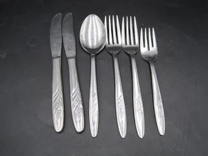 6 Pieces MONTGOMERY WARDS 'Wheat' "MWD12" Japan Stainless Steel Flatware - Picture 1 of 3