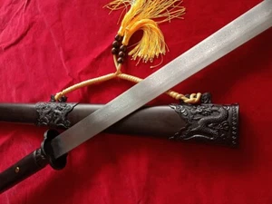 Espada guerrera china Tang Dao hecha a mano acero Damasco KUNGFU Dao - Imagen 1 de 12