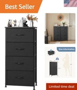 Compact and Elegant 4-Drawer Closet Tower - Ideal for Bedroom or Office Storage - Picture 1 of 9