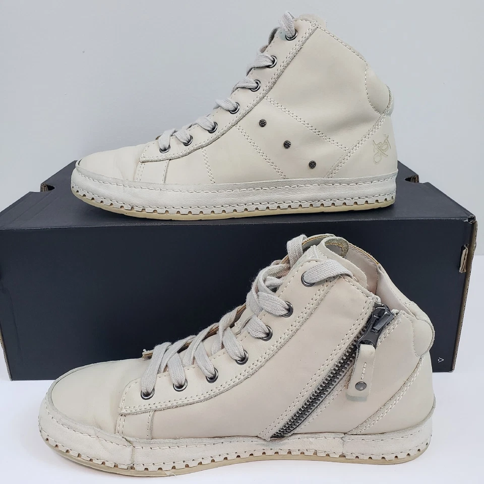 Zapatilla deportiva OTBT para mujer de ida y vuelta beige de moda de cuero talla superior 6,5 (18F951) Foto 1 de 4