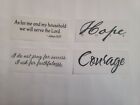 Lot Of 4 Creative Memories Vellum Titles &amp; Quotes Faith Hope Courage Lord