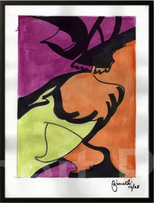 Arte Original Finelli 11x14 PINTURA EXPRESIONISMO ABSTRACTO Pintura OBRA DE ARTE G5F Foto 1 de 4