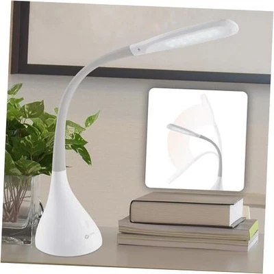  LED Desk Lamp with Adjustable Neck, Creative Curves () - 2.1A USB White/Grey - Image 1 of 4